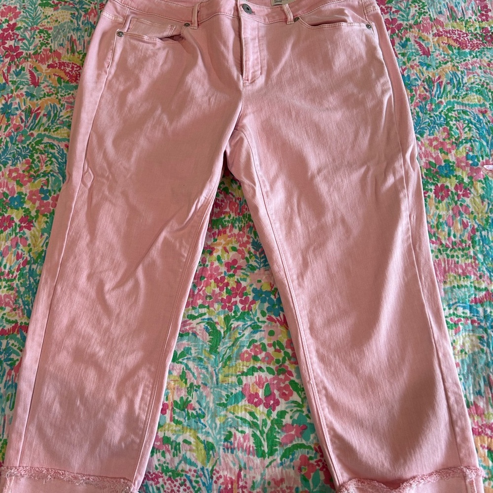 J Jill cropped denim jeans